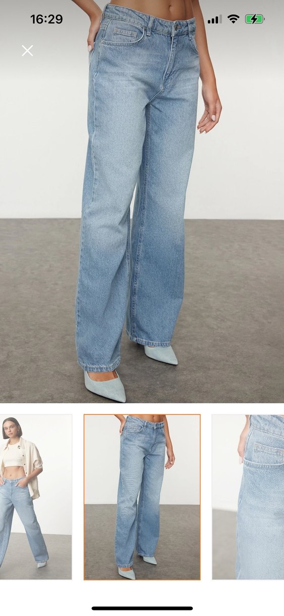 Kadın Açık Mavi Normal Kesim Denim Pantolon - Görsel 3