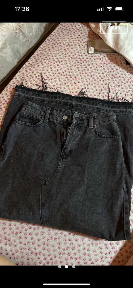 Yırtmaçlı maxi kalem etek - Görsel 4