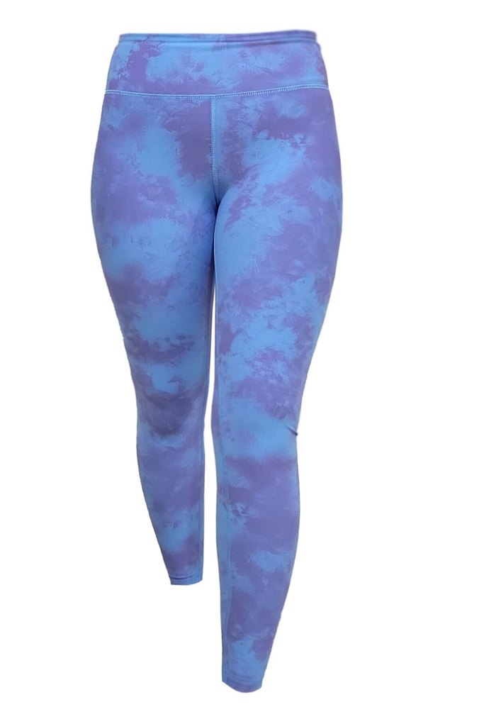 Mavi Bağlama Desenli Spor Tayt - Görsel 2