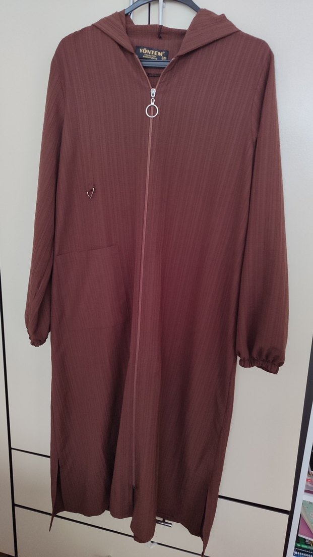 Kahverengi Fermuarlı pantolonlu takım - Görsel 3