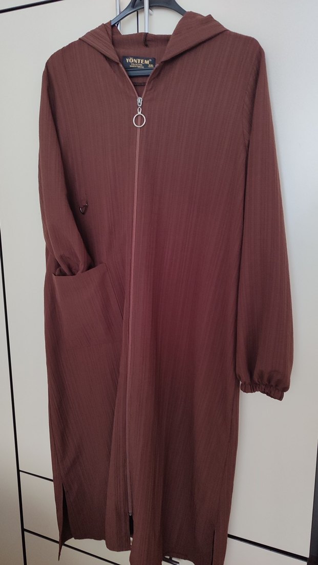 Kahverengi Fermuarlı pantolonlu takım - Görsel 2