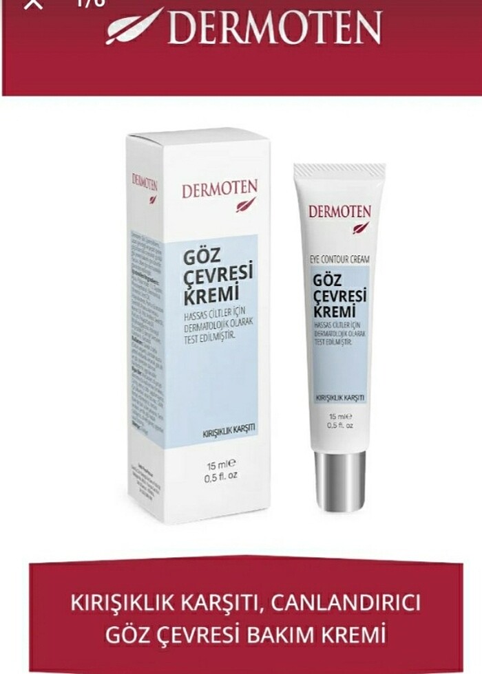 Dermoten göz çevresi kremi  - Görsel 2