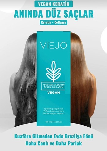 Beden Renk VIEJO Vegan Bitkisel Keratin Saç Bakım Kremi