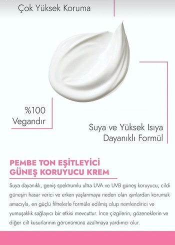 Skinmaster SPF 50+ Pembe Tonlu Güneş Kremi - Görsel 3
