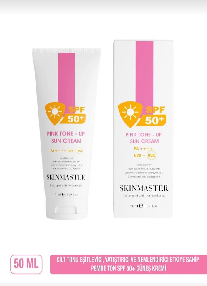 Skinmaster SPF 50+ Pembe Tonlu Güneş Kremi - Görsel 2