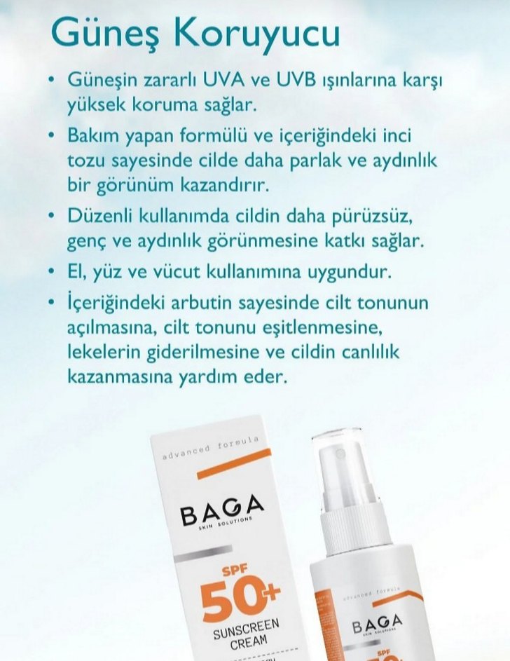 BAGA SPF 50+ Çok Yüksek Koruma Güneş Kremi - Görsel 4