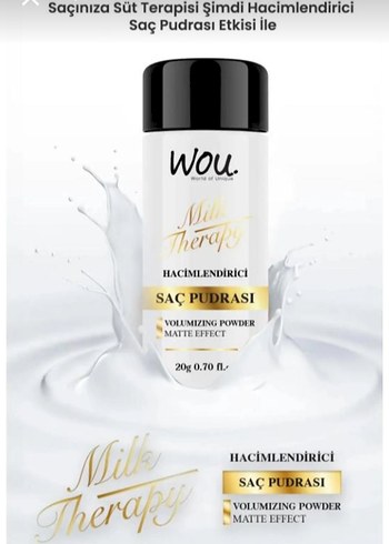 Wou Milk Therapy Toz saç pudra - Görsel 5