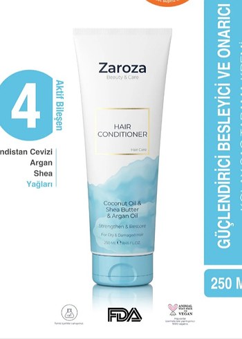 Zaroza Saç Kremi - Hindistan Cevizi & Shea Yağı - Görsel 3