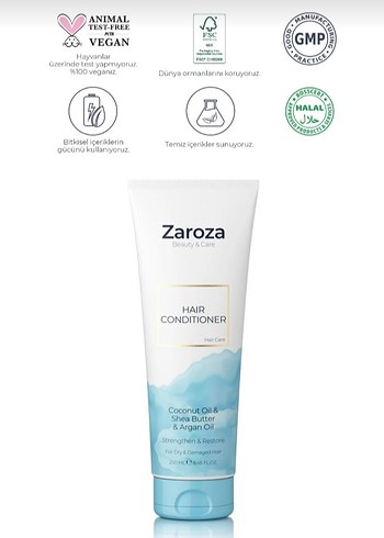 Zaroza Saç Kremi - Hindistan Cevizi & Shea Yağı - Görsel 4