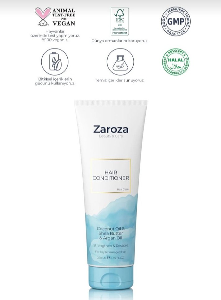 Zaroza Saç Kremi - Hindistan Cevizi & Shea Yağı - Görsel 4