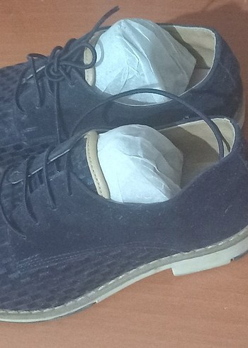 Lacivert Erkek cocuk Süet Klasik Ayakkabı - Görsel 2