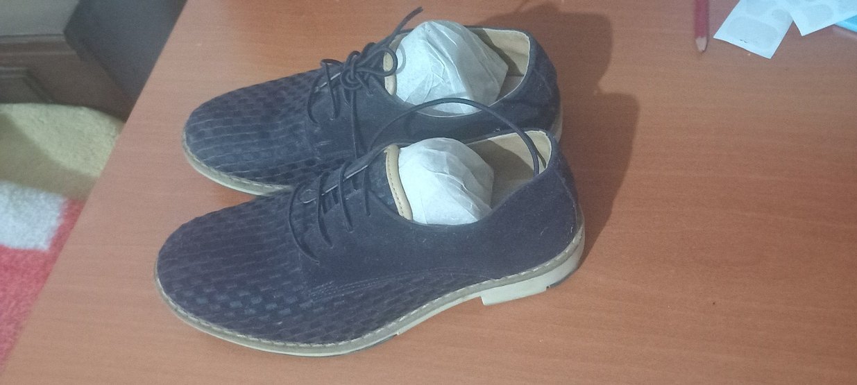 Lacivert Erkek cocuk Süet Klasik Ayakkabı - Görsel 2