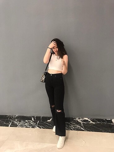 38 Beden siyah Renk Trendyolmilla Jean