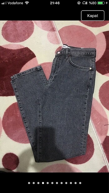 38 Beden gri Renk Mango straight jeans