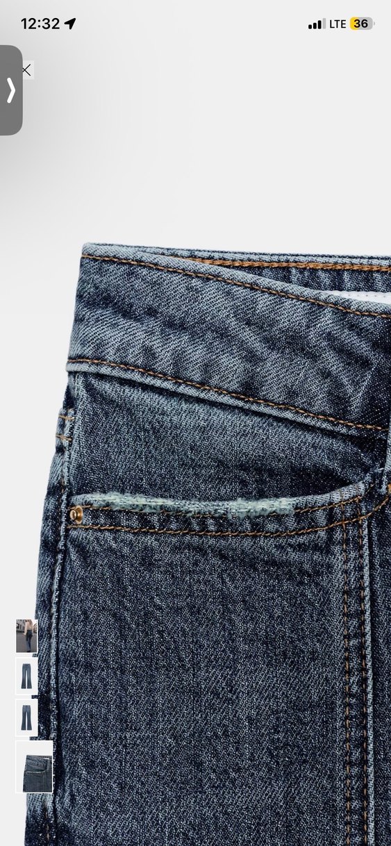 zara flare nervürlü jean - Görsel 2