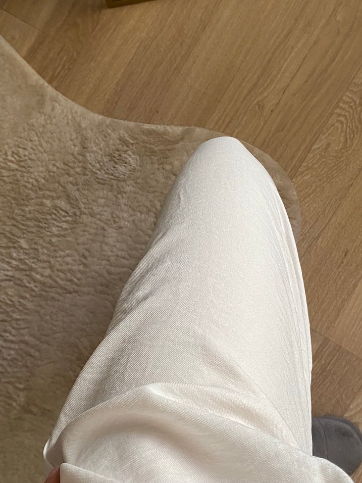 Beyaz Keten Salaş  Pantolon - Görsel 3