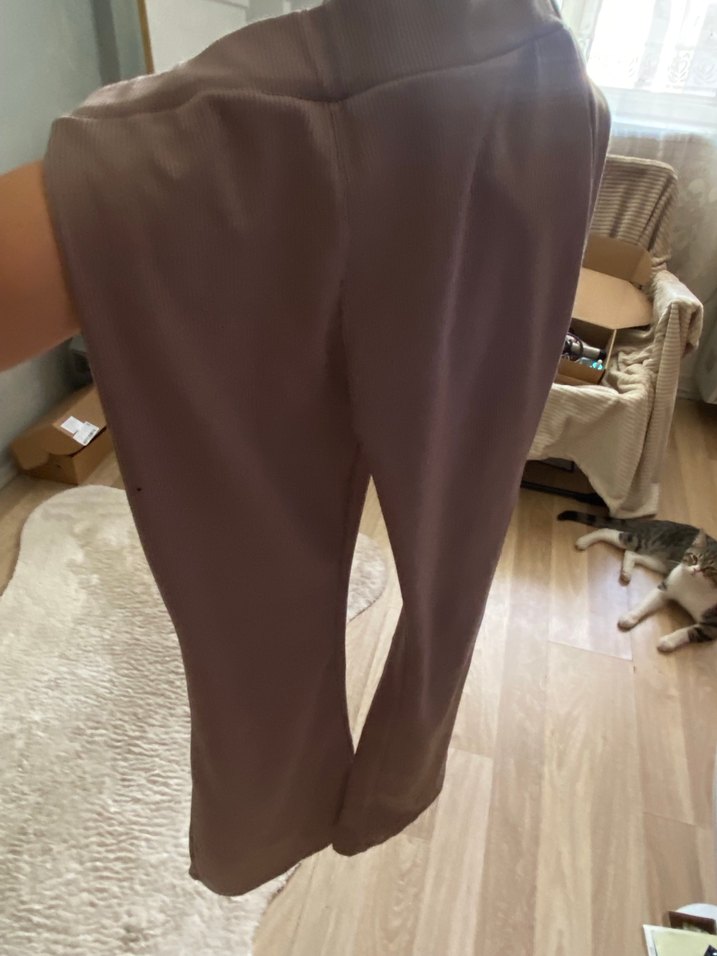 Bej Midi Kadın Dar Kesim Rahat Pantolon - Görsel 3