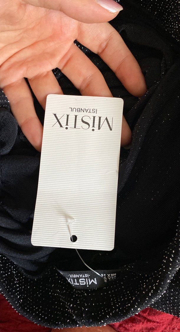 Gri Triko simli Salaş Midi Kadın Pantolon - Görsel 4