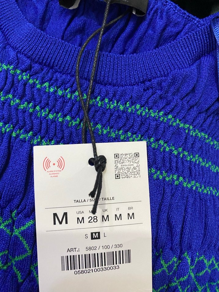 Zara Renkli Pilili Bohem Kadın Triko - Görsel 2