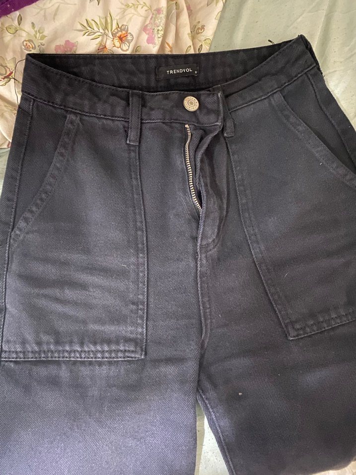 Trendyolmilla Wide Leg siyah pantolon - Görsel 2