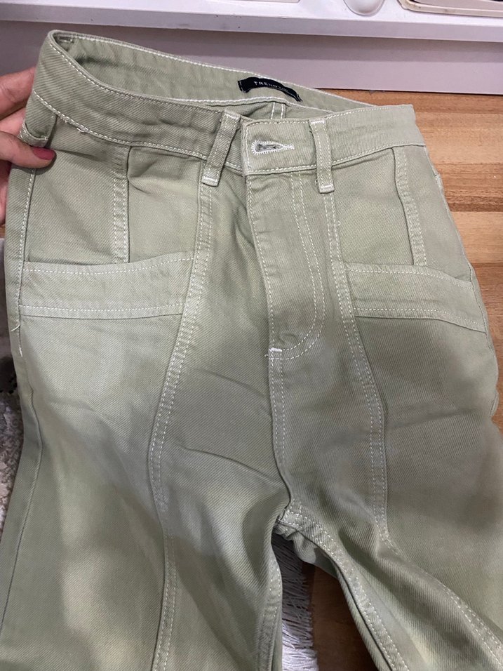 Yeşil Straight Kadın Pantolon - Görsel 2