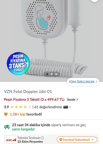 Beyaz Bebek Monitörü VZN Modeli - Görsel 2