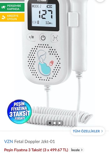 Beyaz Bebek Monitörü VZN Modeli - Görsel 3