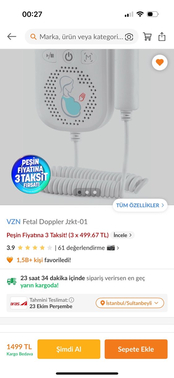 Beyaz Bebek Monitörü VZN Modeli - Görsel 2