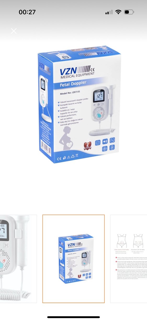 Beyaz Bebek Monitörü VZN Modeli - Görsel 5