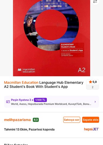 Language Hub A2 Elementary Öğrenci Kitabı - Görsel 2