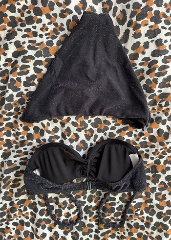 s Beden Detaylı Siyah Mini Bikini