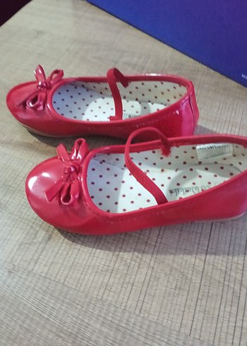 Kız Çocuk Kırmızı Rugan Babet Ayakkabı - Görsel 2