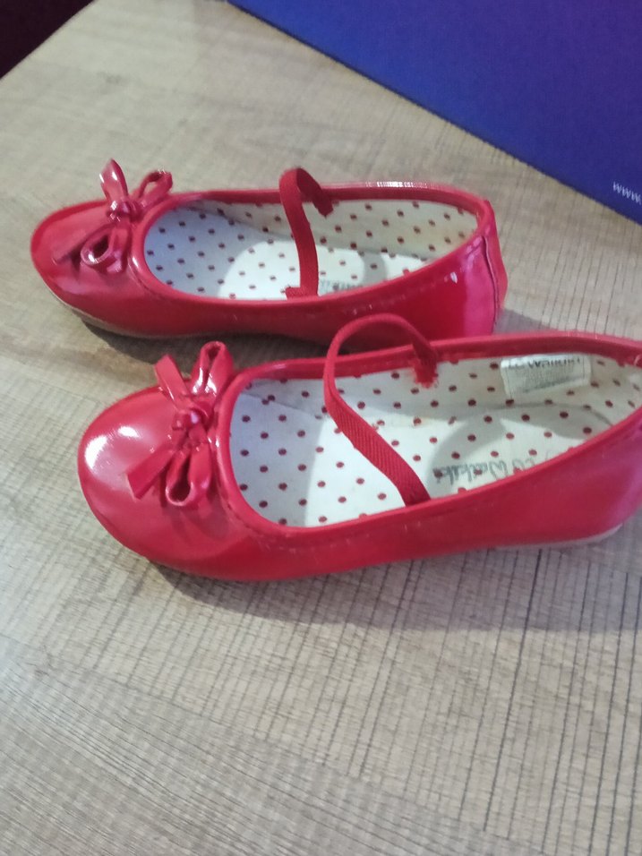 Kız Çocuk Kırmızı Rugan Babet Ayakkabı - Görsel 2