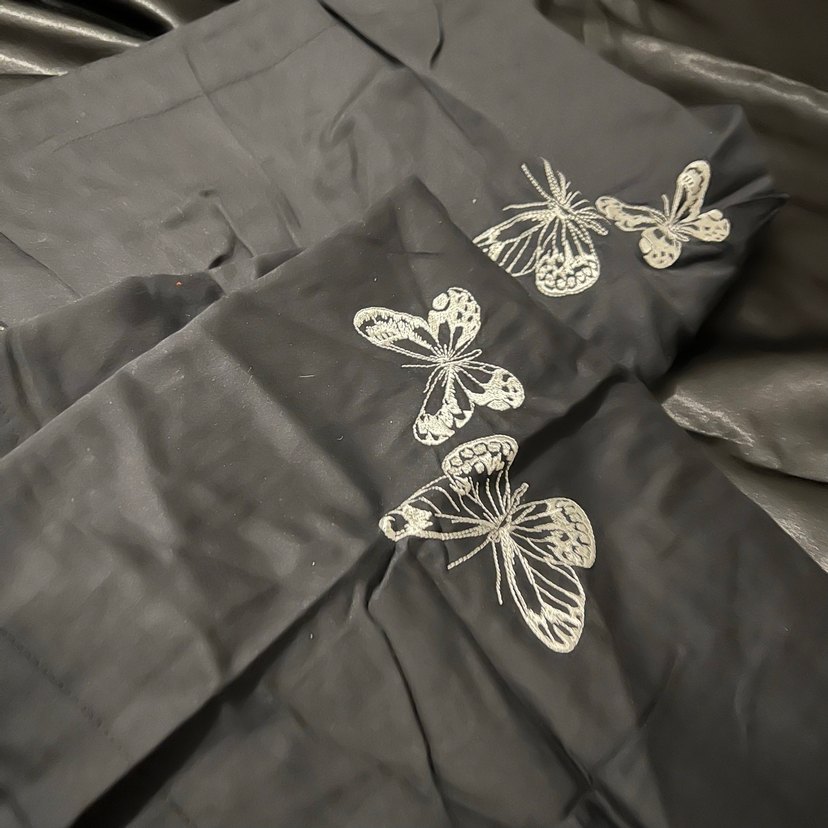 Saten siyah Nevresim ve Çarşaf Takımı - Görsel 3