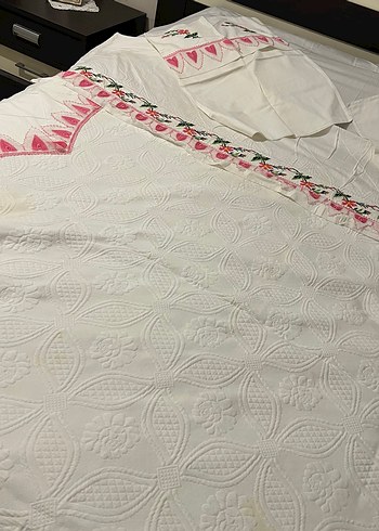 İğne oyası ve kanaviçe pike takımı - Görsel 3