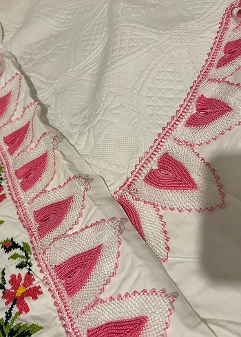 İğne oyası ve kanaviçe pike takımı - Görsel 7