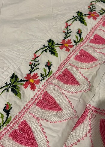 İğne oyası ve kanaviçe pike takımı - Görsel 10