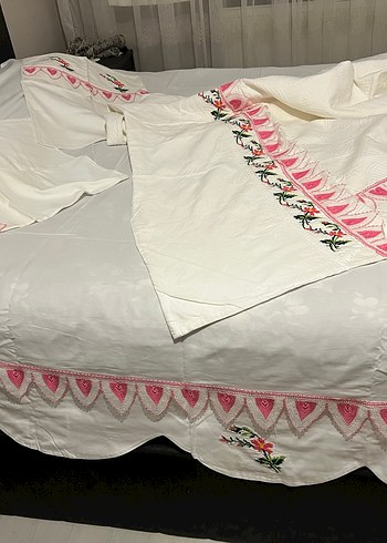 İğne oyası ve kanaviçe pike takımı - Görsel 8