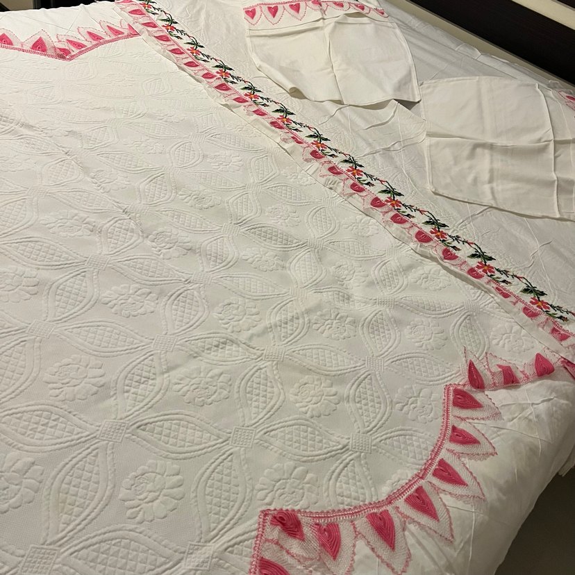 İğne oyası ve kanaviçe pike takımı - Görsel 4