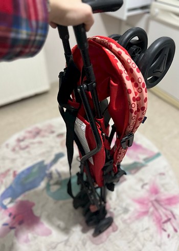 Chicco Kırmızı Desenli baston Bebek Arabası - Görsel 13