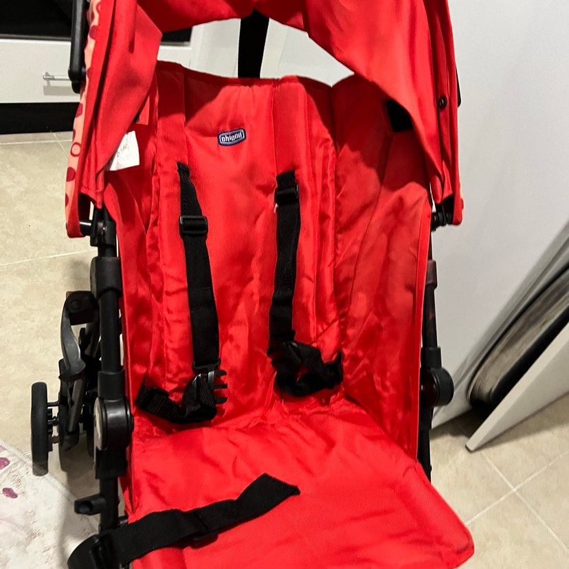 Chicco Kırmızı Desenli baston Bebek Arabası - Görsel 5