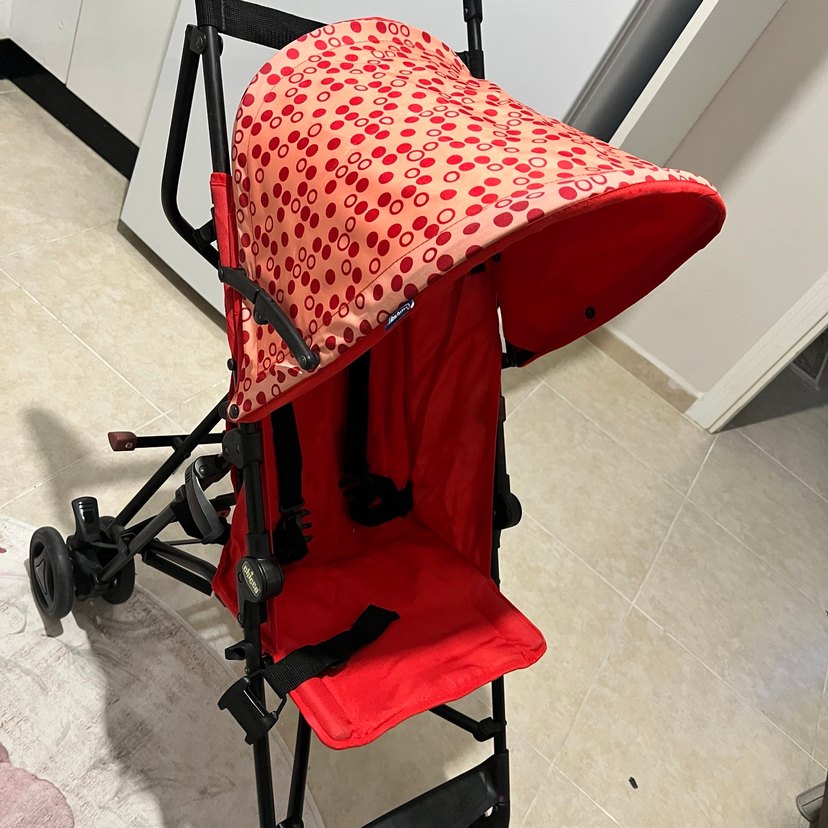 Chicco Kırmızı Desenli baston Bebek Arabası - Görsel 2