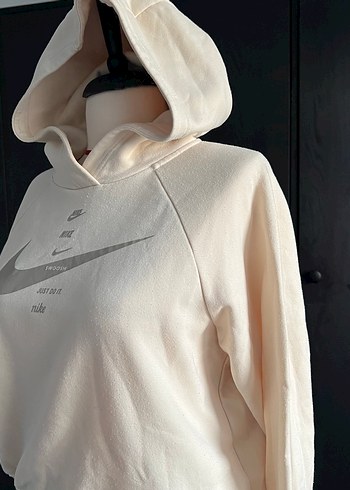 Kadın açık sarı Nike Kapüşonlu Sweatshirt - Görsel 4