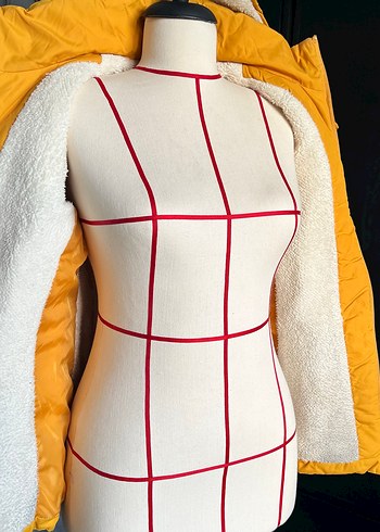 Sarı Fermuarlı Kadın mont - Görsel 8