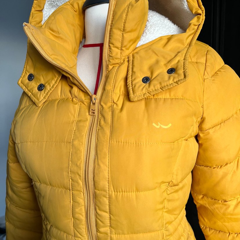 Sarı Fermuarlı Kadın mont - Görsel 5