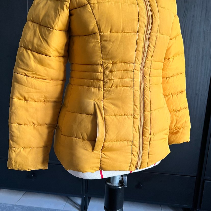 Sarı Fermuarlı Kadın mont - Görsel 3