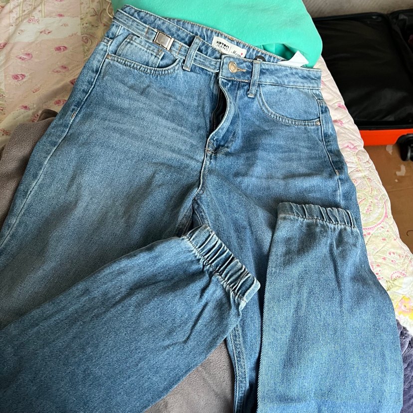 Koton mom jeans Düğmeli Kadın Mavi Denim Jean - Görsel 4