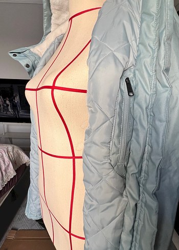 Quechua Turkuaz Kapüşonlu Fermuarlı Kadın mont - Görsel 7