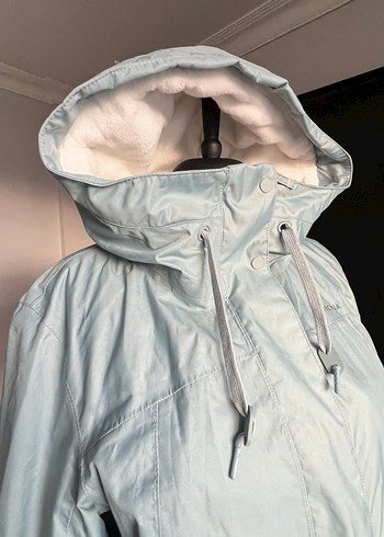 Quechua Turkuaz Kapüşonlu Fermuarlı Kadın mont - Görsel 3