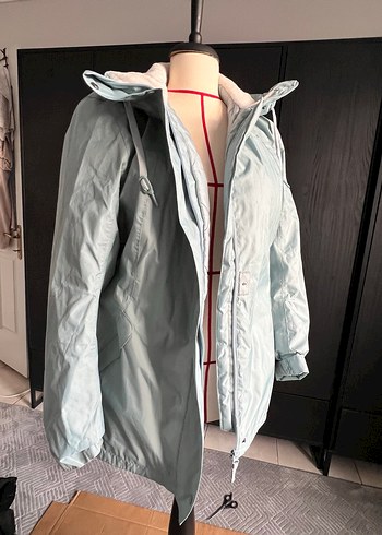 Quechua Turkuaz Kapüşonlu Fermuarlı Kadın mont - Görsel 11